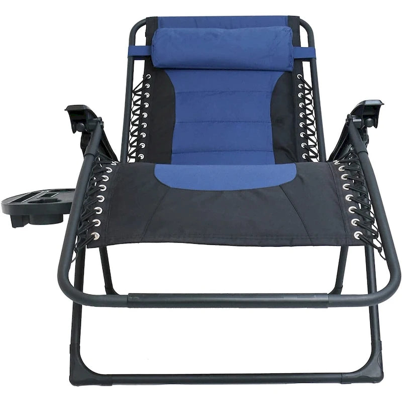 Chaise longue zéro gravité surdimensionnée et rembourrée pour piscine extérieure, terrasse, plage, jardin