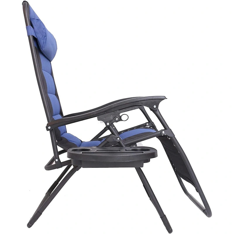 Chaise longue zéro gravité surdimensionnée et rembourrée pour piscine extérieure, terrasse, plage, jardin