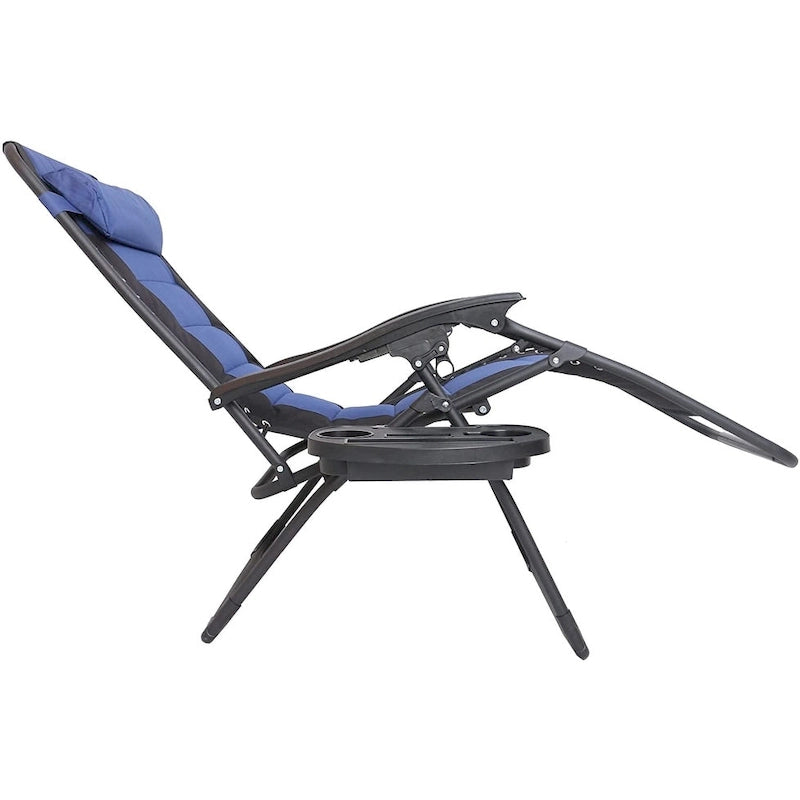 Chaise longue zéro gravité surdimensionnée et rembourrée pour piscine extérieure, terrasse, plage, jardin