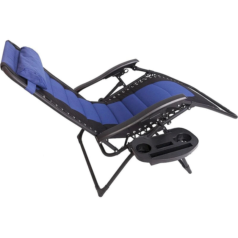 Chaise longue zéro gravité surdimensionnée et rembourrée pour piscine extérieure, terrasse, plage, jardin