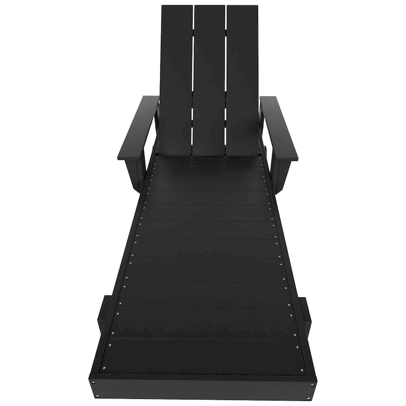 Chaise longue inclinable moderne Polytrends Shoreside en poly, écologique, tout temps, avec accoudoirs et roulettes