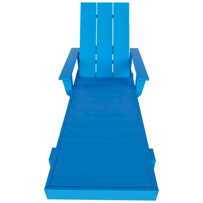 Chaise longue inclinable moderne Polytrends Shoreside en poly, écologique, tout temps, avec accoudoirs et roulettes