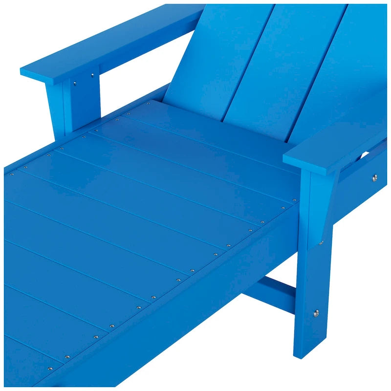 Chaise longue inclinable moderne Polytrends Shoreside en poly, écologique, tout temps, avec accoudoirs et roulettes