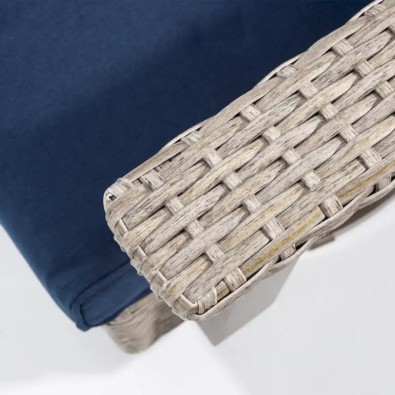 Fauteuil à bascule d'extérieur Cozywor Wicker Patio, fauteuil inclinable pivotant