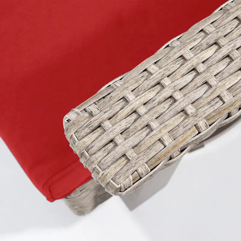 Fauteuil à bascule d'extérieur Cozywor Wicker Patio, fauteuil inclinable pivotant