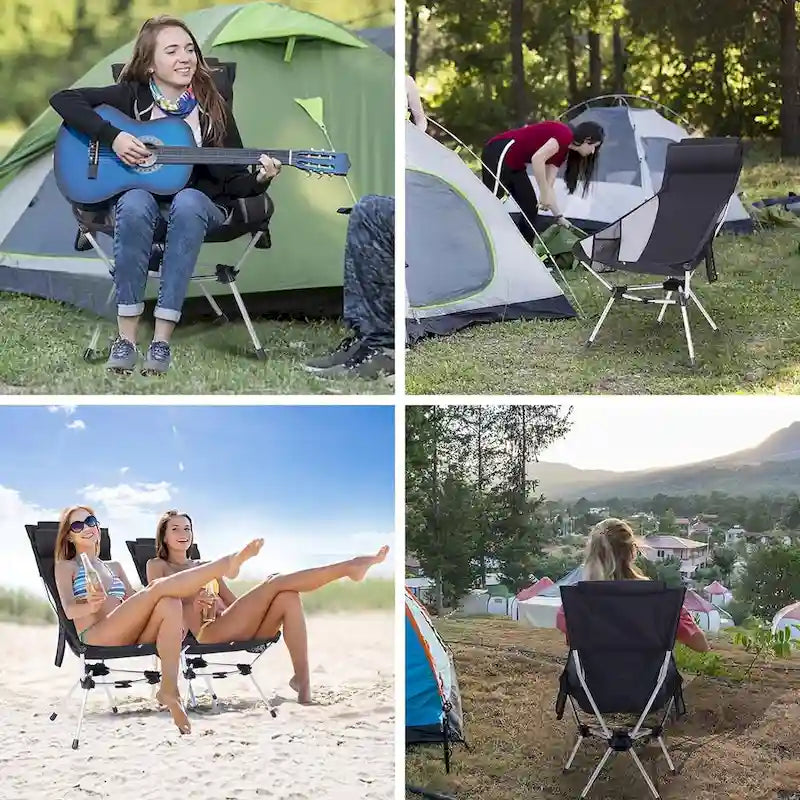 Chaise de camping, Chaise portable pliable, Petite chaise portable, Chaise de camping pliante pour le camping, la plage, l'extérieur
