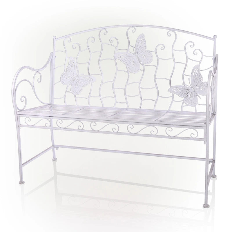 Banc de jardin classique en métal 2 places Alpine Corporation 44 L pour intérieur/extérieur