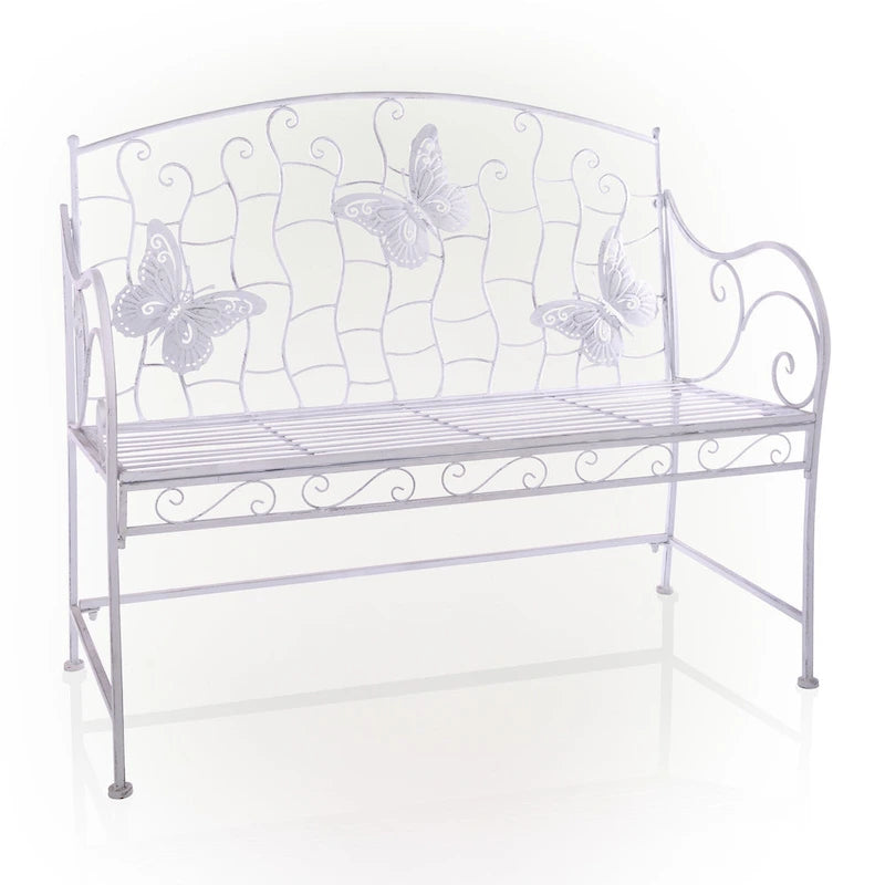 Banc de jardin classique en métal 2 places Alpine Corporation 44 L pour intérieur/extérieur