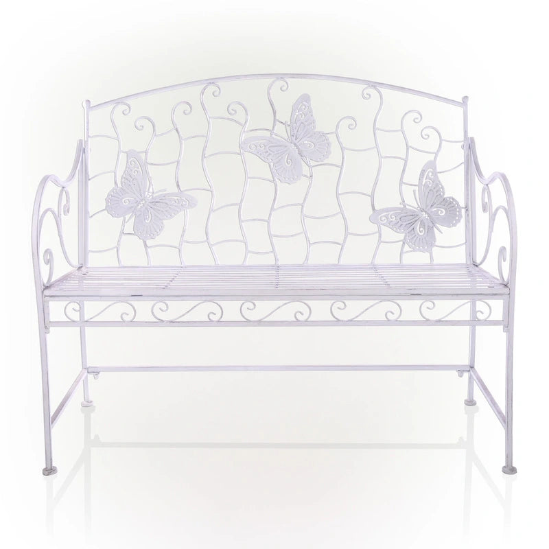 Banc de jardin classique en métal 2 places Alpine Corporation 44 L pour intérieur/extérieur