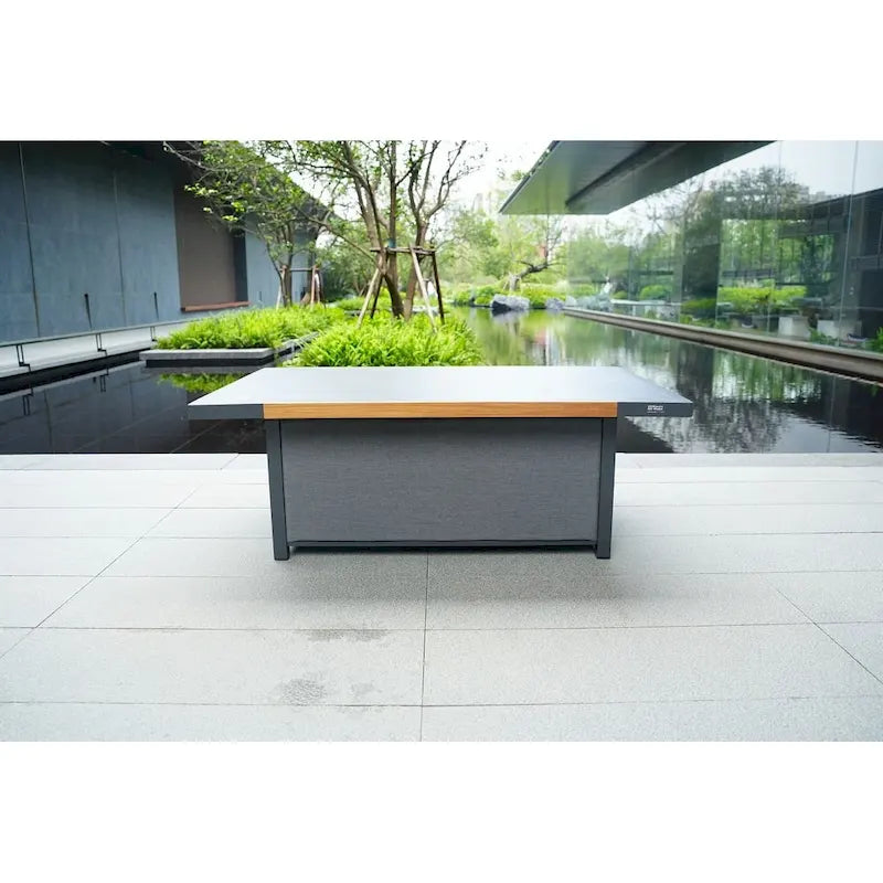 Collection de salon de patio en aluminium pour extérieur et intérieur avec table basse, gris (Vous pouvez choisir un ensemble ou une pièce seule)