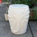 Tabouret de jardin en céramique tambour éléphant sauvage