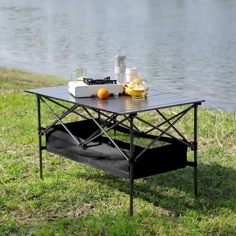 Ensemble de 5 pièces, Table et chaises pliantes d'extérieur