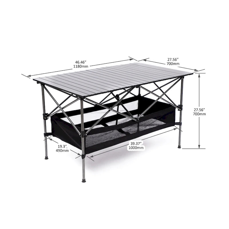 Ensemble de 5 pièces, Table et chaises pliantes d'extérieur