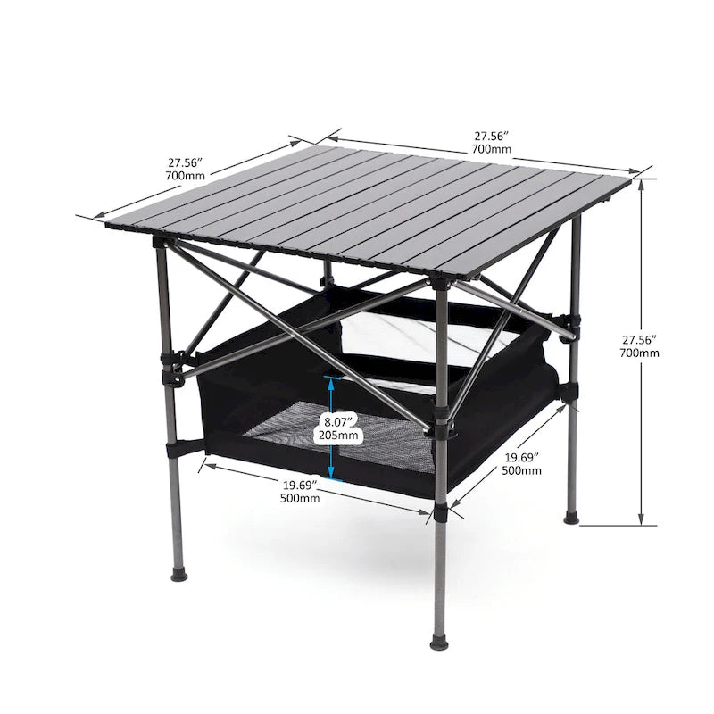 Ensemble de 5 pièces, Table et chaises pliantes d'extérieur