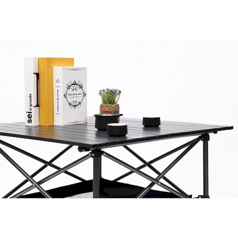 Ensemble de 5 pièces, Table et chaises pliantes d'extérieur