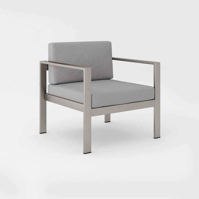 Ensemble de canapés de jardin/terrasse moderne en aluminium de 4 pièces