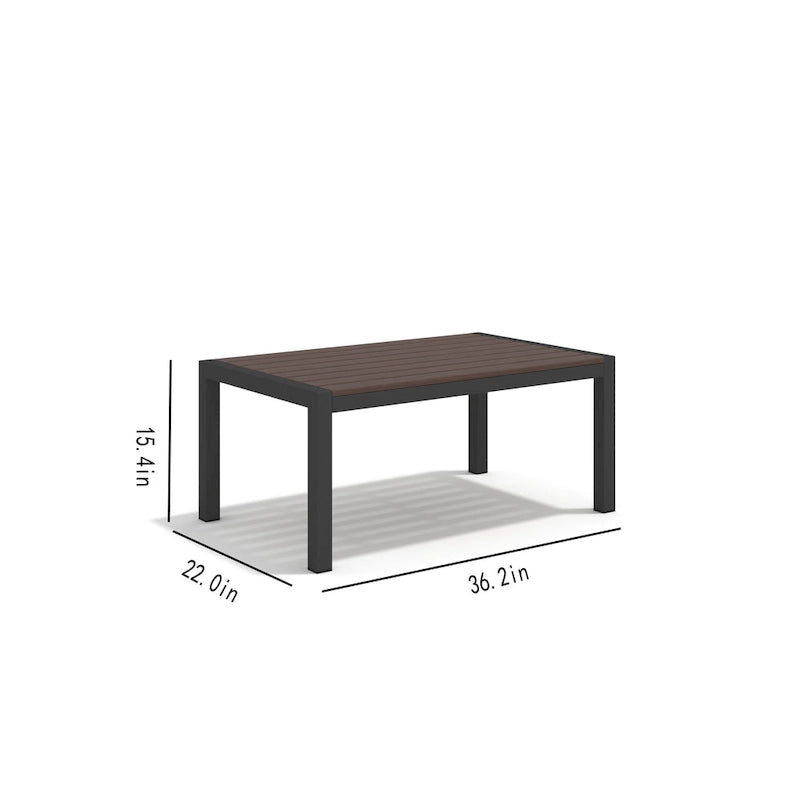 Ensemble de canapés de jardin/terrasse moderne en aluminium de 4 pièces