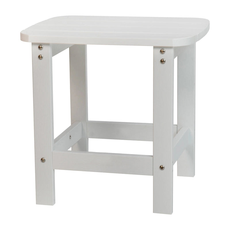 Ensemble de 2 chaises berçantes d'intérieur/extérieur en polyrésine avec table d'appoint - 25,625 L x 35 P x 42 H