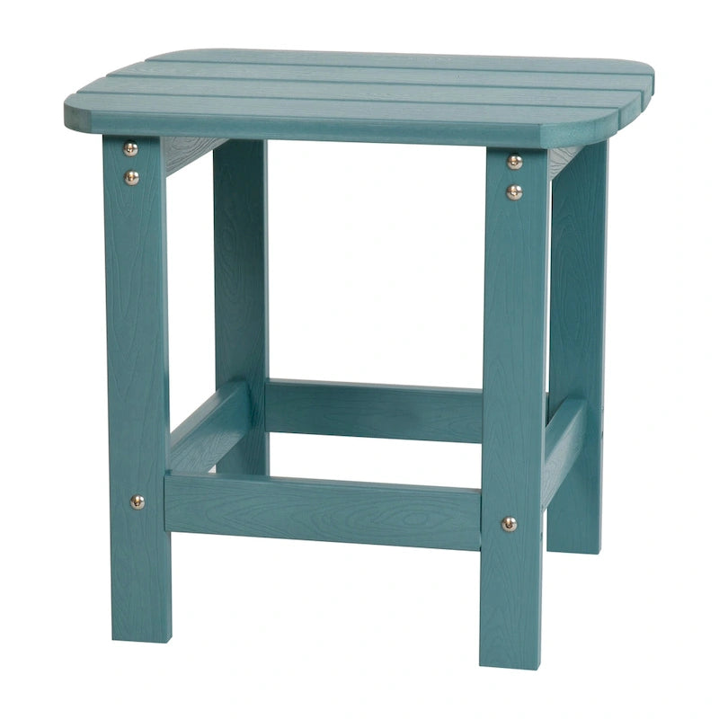 Ensemble de 2 chaises berçantes d'intérieur/extérieur en polyrésine avec table d'appoint - 25,625 L x 35 P x 42 H