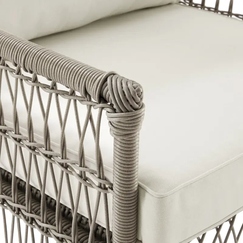 Lot de 2 fauteuils à bascule pivotants d'extérieur en osier Thatcher