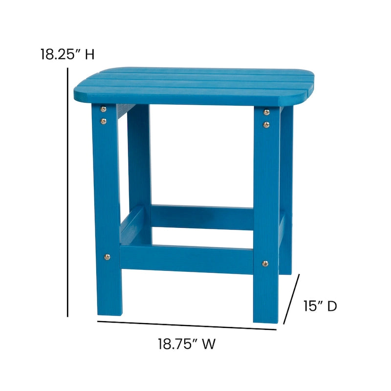 Ensemble de 2 chaises Adirondack pliantes intérieures/extérieures avec table d'appoint - 34P x 30,25L x 37H