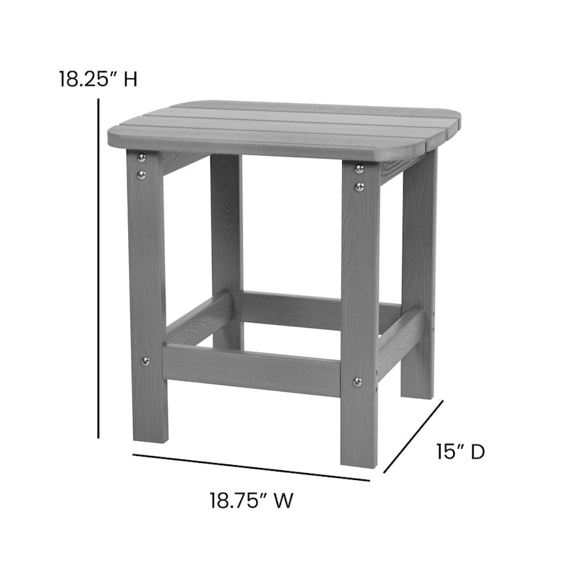Ensemble de 2 chaises Adirondack pliantes intérieures/extérieures avec table d'appoint - 34P x 30,25L x 37H