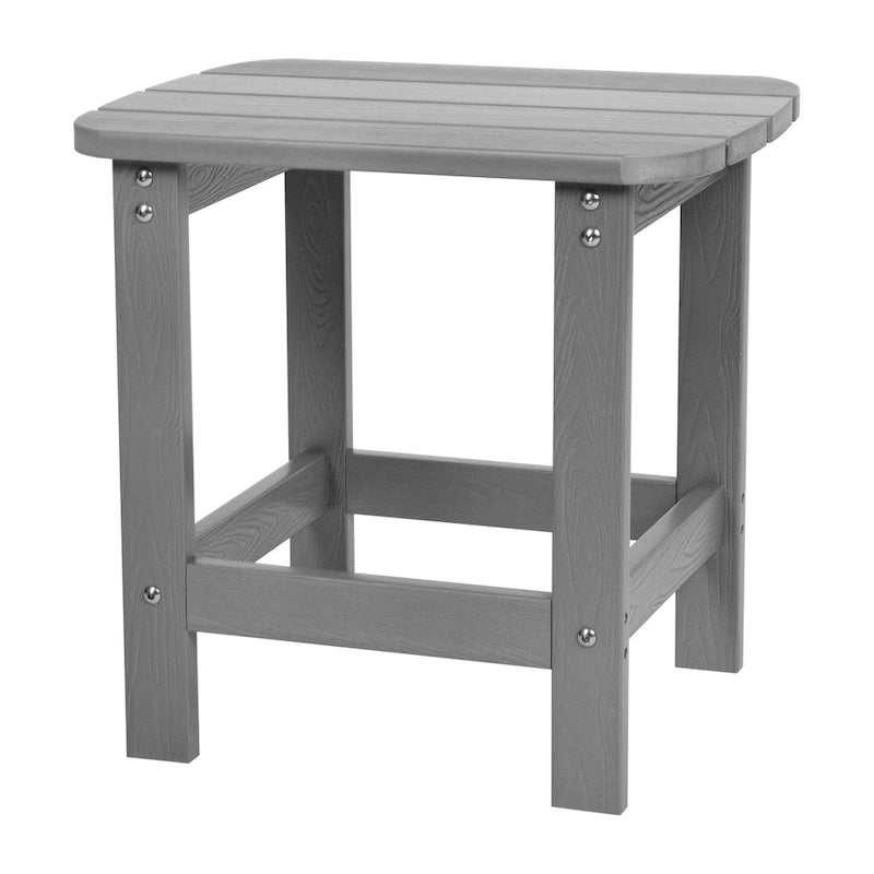 Ensemble de 2 chaises Adirondack pliantes intérieures/extérieures avec table d'appoint - 34P x 30,25L x 37H