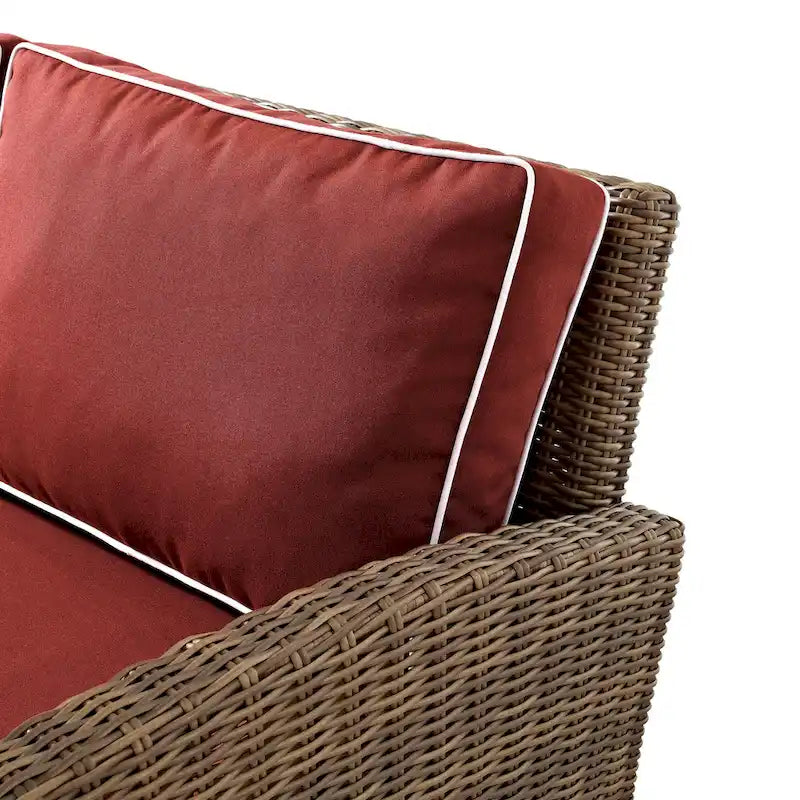 Ensemble de 5 meubles Crosley Bradenton avec fauteuil à bascule pivotant et canapé avec foyer