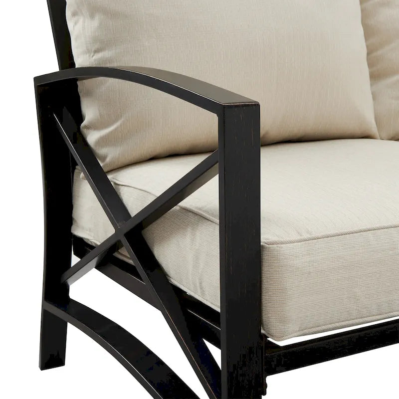 Ensemble de canapé d'extérieur 3 pièces Crosley Kaplan – 147 L x 68,5 P x 32 H