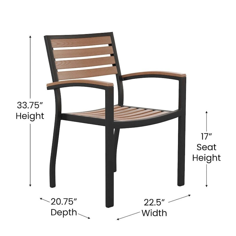 Ensemble de patio avec table de 35, 2 chaises et parasol avec base - 35.25L x 35.25P x 29.5H