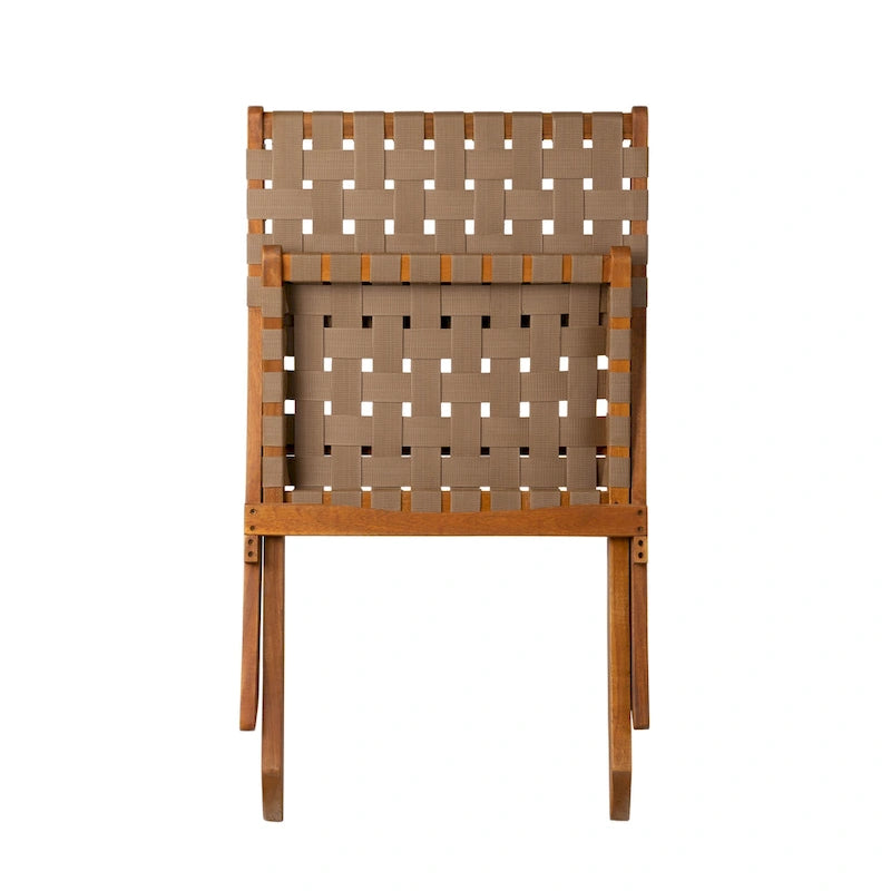 Chaise pliante d'intérieur/extérieur Sava en sangle marron
