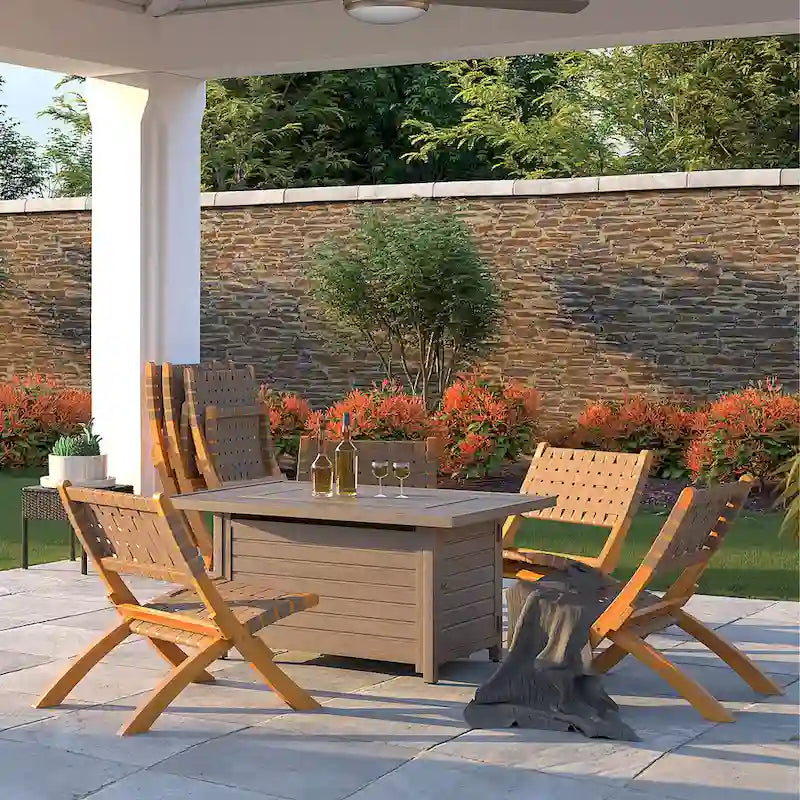 Chaise pliante d'intérieur/extérieur Sava en sangle marron