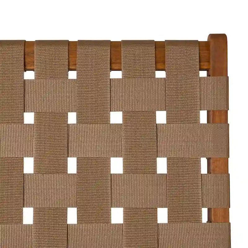 Chaise pliante d'intérieur/extérieur Sava en sangle marron