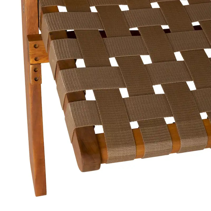 Chaise pliante d'intérieur/extérieur Sava en sangle marron