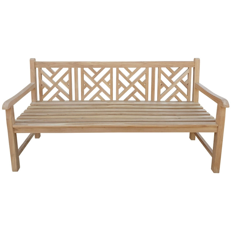 Banc de patio extérieur en teck de 6 pieds Seven Seas Teak Saint Thomas