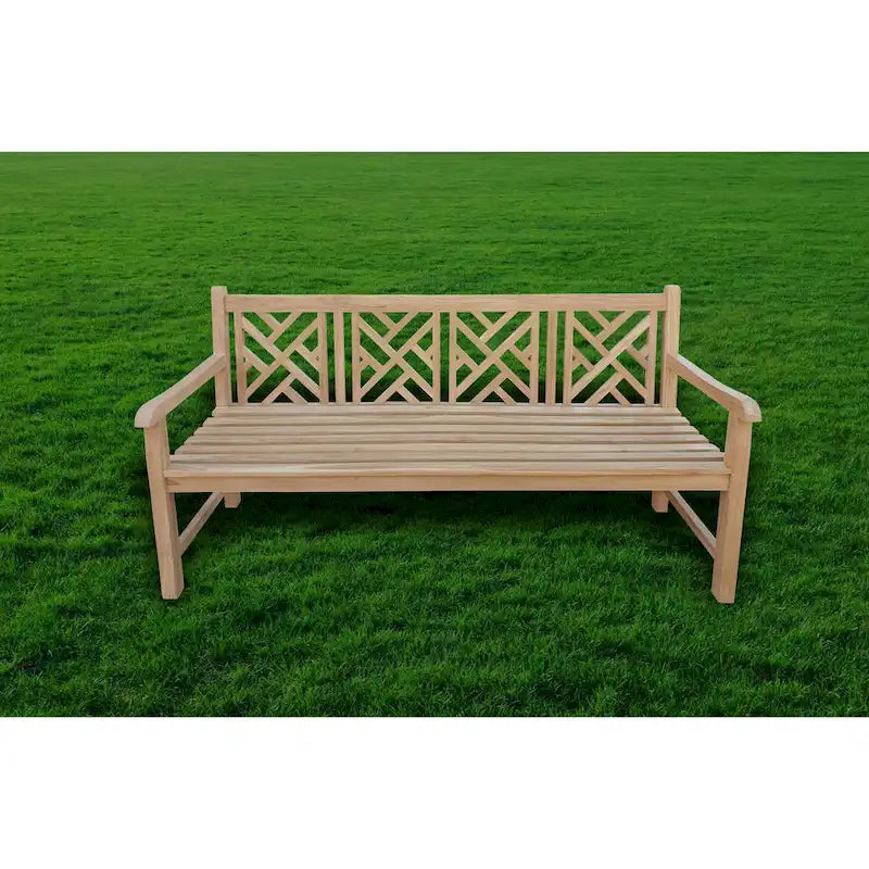 Banc de patio extérieur en teck de 6 pieds Seven Seas Teak Saint Thomas