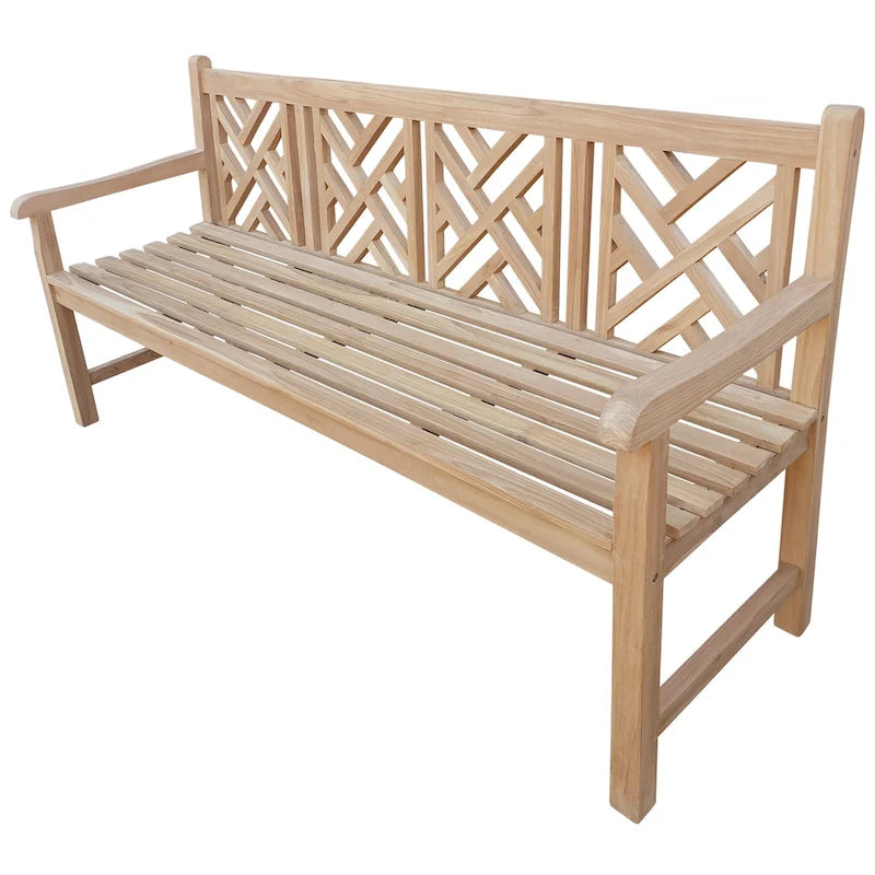 Banc de patio extérieur en teck de 6 pieds Seven Seas Teak Saint Thomas