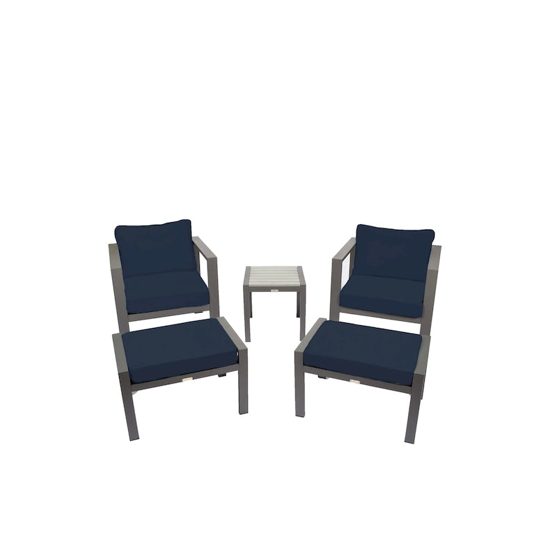 Ensemble de bistro extérieur en aluminium Lakeview (5 pièces)