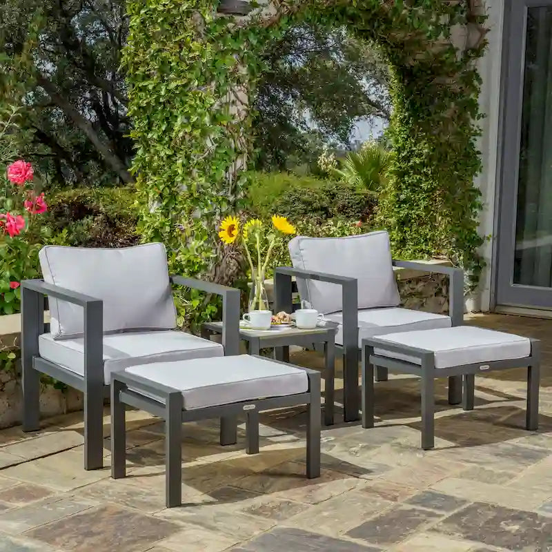 Ensemble de bistro extérieur en aluminium Lakeview (5 pièces)