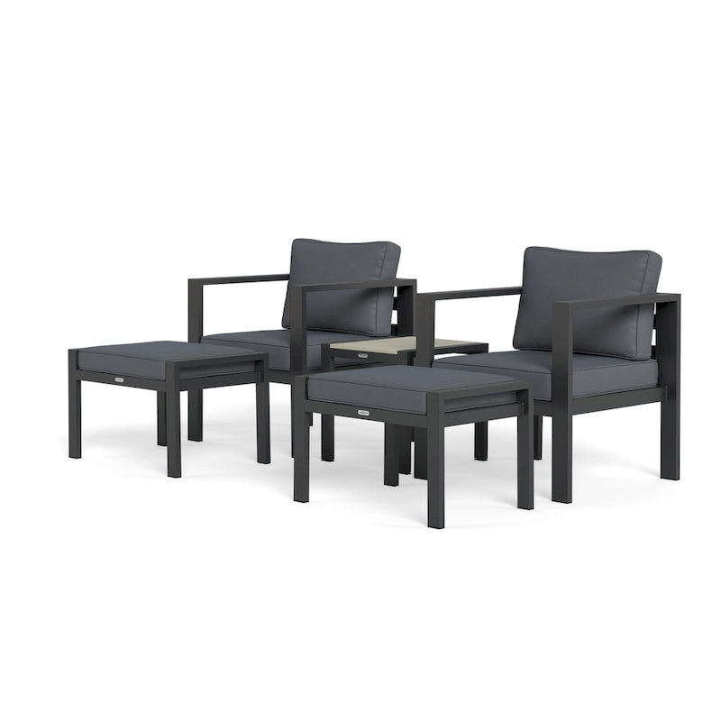 Ensemble de bistro extérieur en aluminium Lakeview (5 pièces)