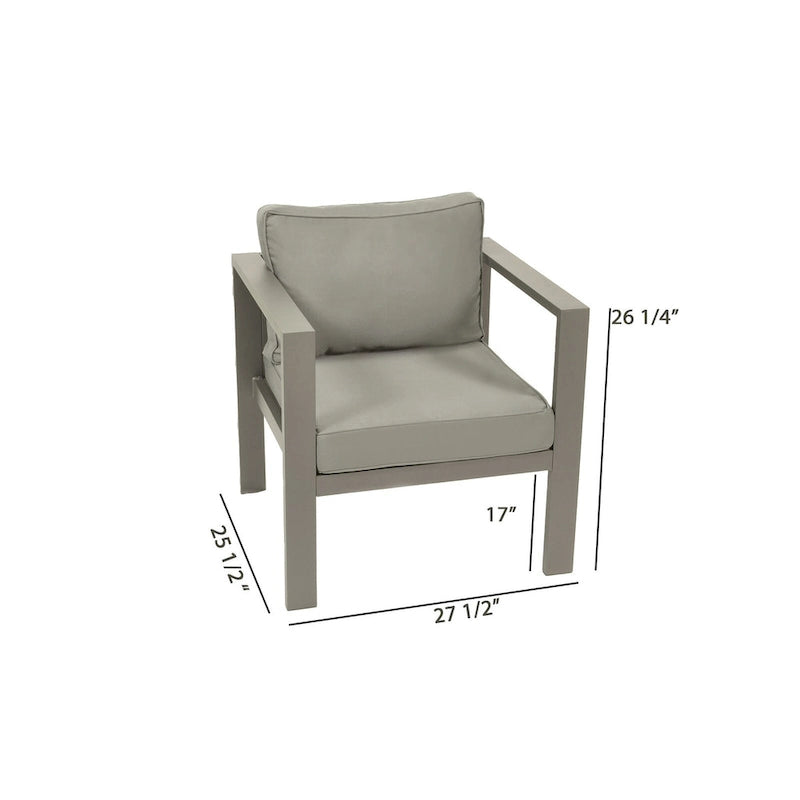 Ensemble de bistro extérieur en aluminium Lakeview (5 pièces)