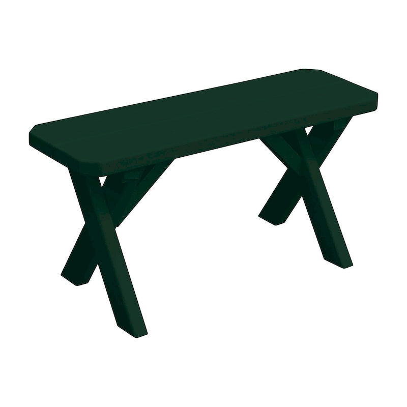 Banc à pieds croisés en pin de 90 cm