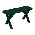 Banc à pieds croisés en pin de 90 cm