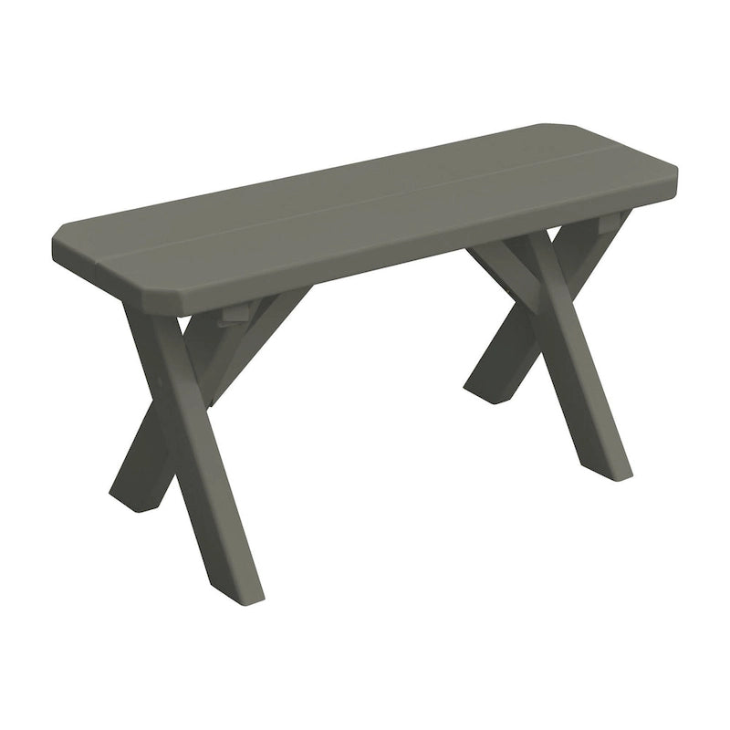 Banc à pieds croisés en pin de 90 cm