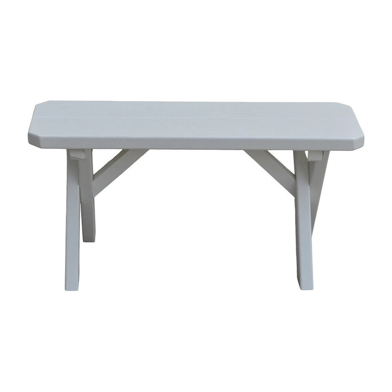 Banc à pieds croisés en pin de 90 cm