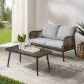 Haven 2Pc Outdoor Wicker Conversation Set - 75D x 48W x 29.75H