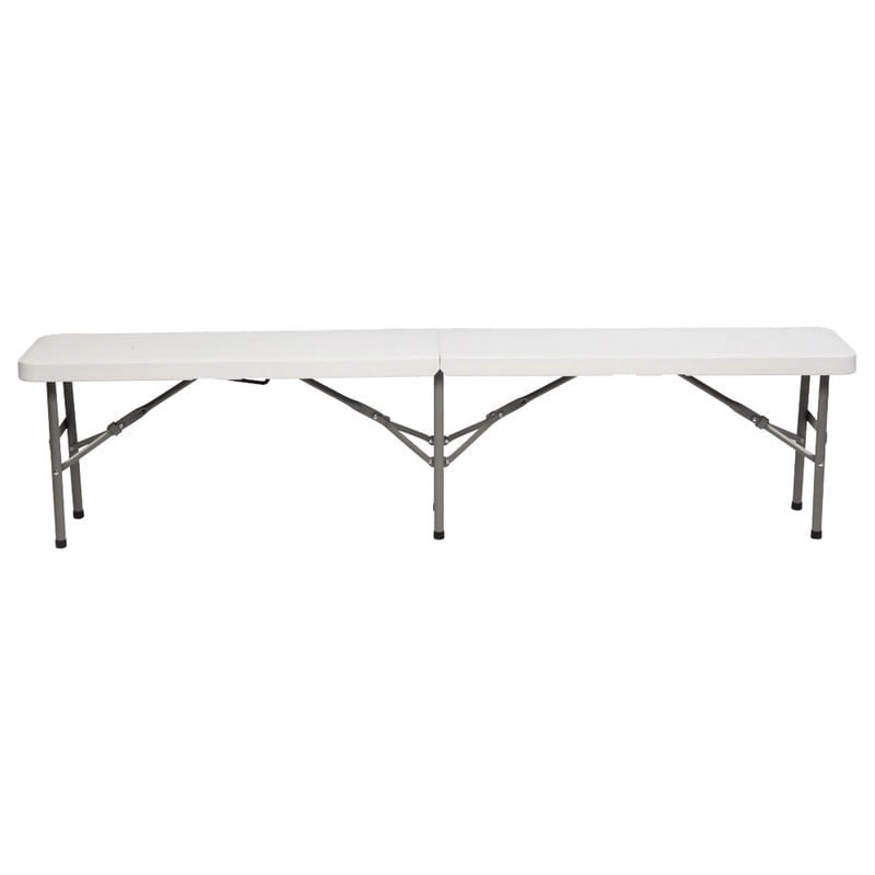 Banc portable d'extérieur en plastique de 1,8 m, idéal pour les fêtes et les pique-niques
