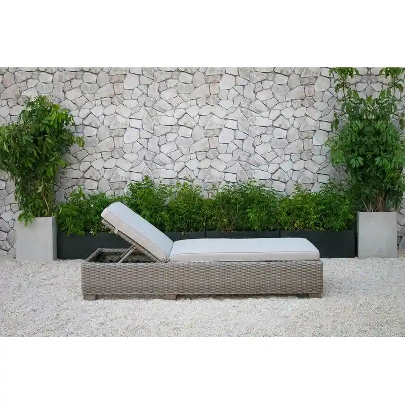 Renava Knox Outdoor Wicker Sunbed Chaise Lounge