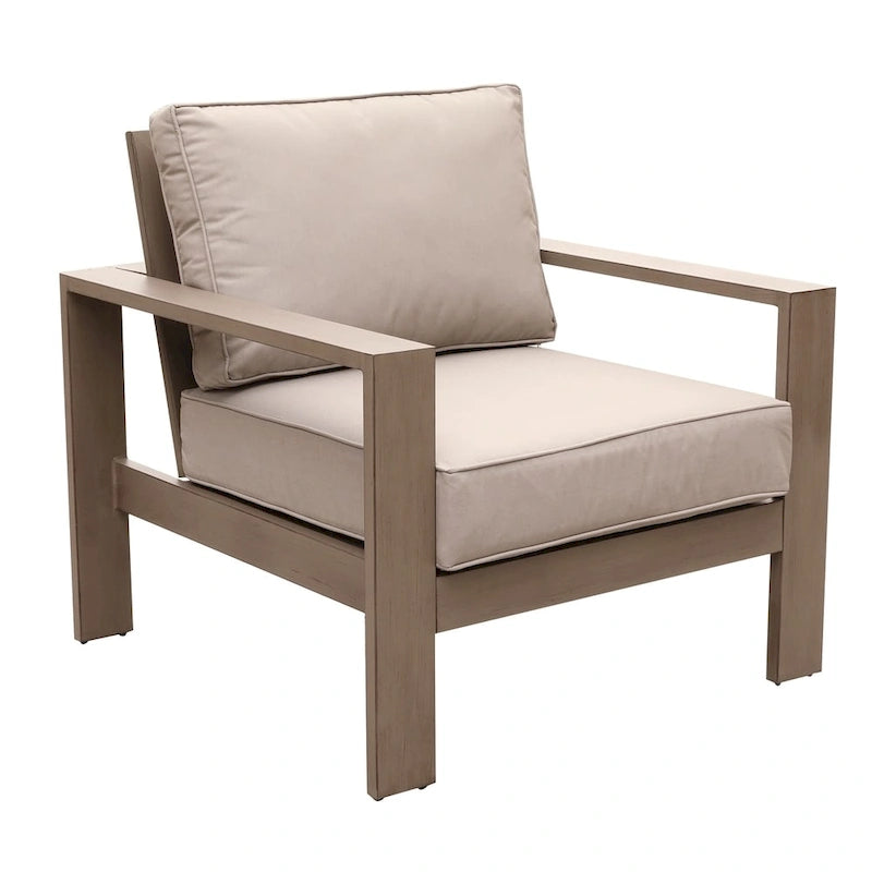 Ensemble de 6 pièces de patio Katalla en aluminium avec table basse par Havenside Home