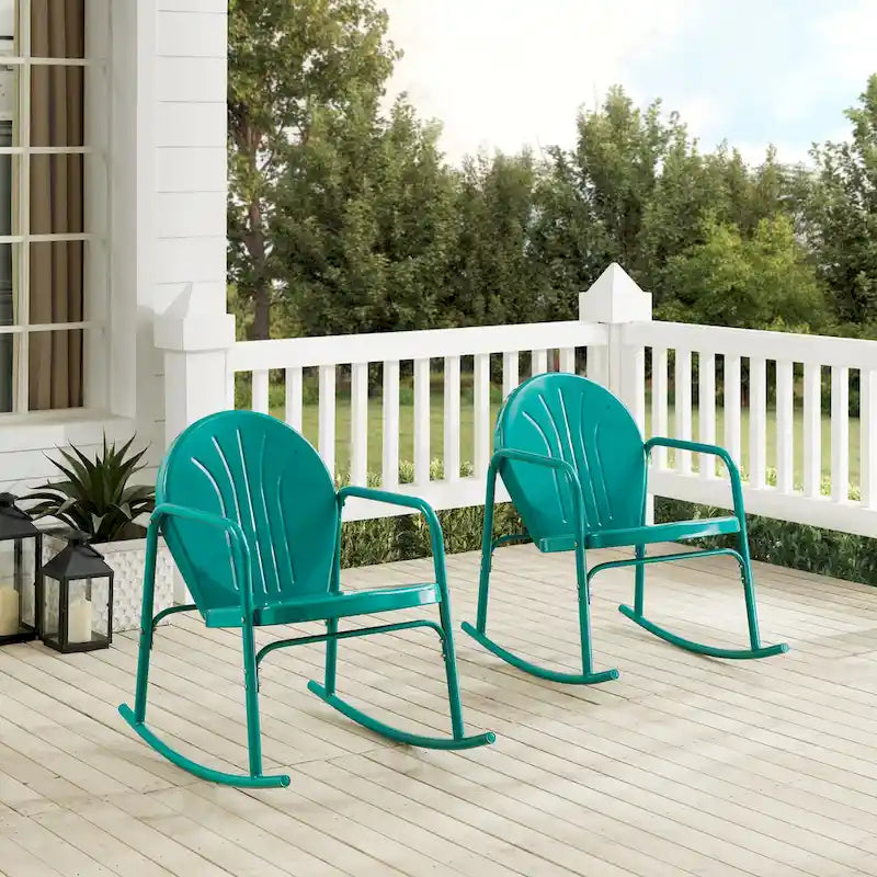 Ensemble de 2 chaises berçantes Crosley Griffith – 32,25H x 22,5l x 33,13P